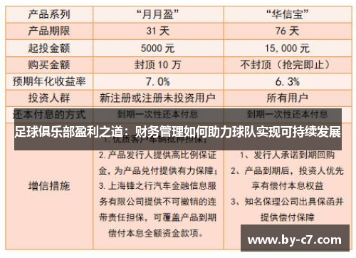 足球俱乐部盈利之道:财务管理如何助力球队实现可持续发展 足球俱乐部盈利之道:财务管理如何助力球队实现可持续发展