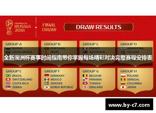 全新澳洲杯赛事时间指南带你掌握每场精彩对决完整赛程安排表 全新澳洲杯赛事时间指南带你掌握每场精彩对决完整赛程安排表